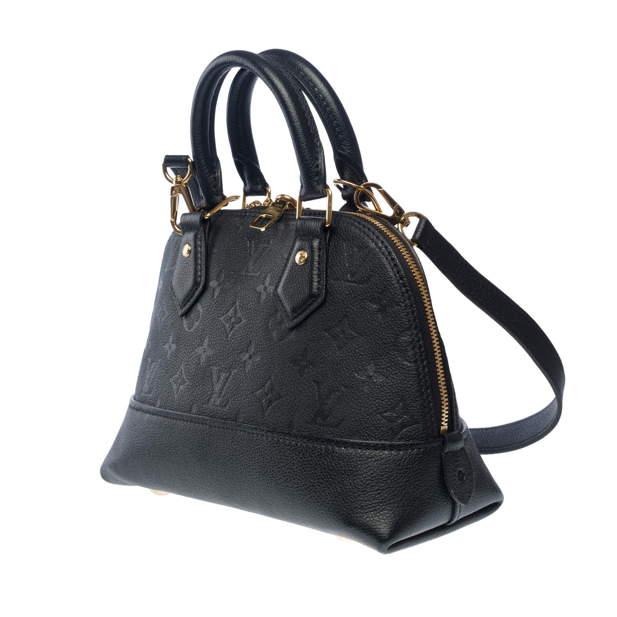 Louis Vuitton Néo Alma handbag strap in black monogram calf leather , GHW For Sale 2