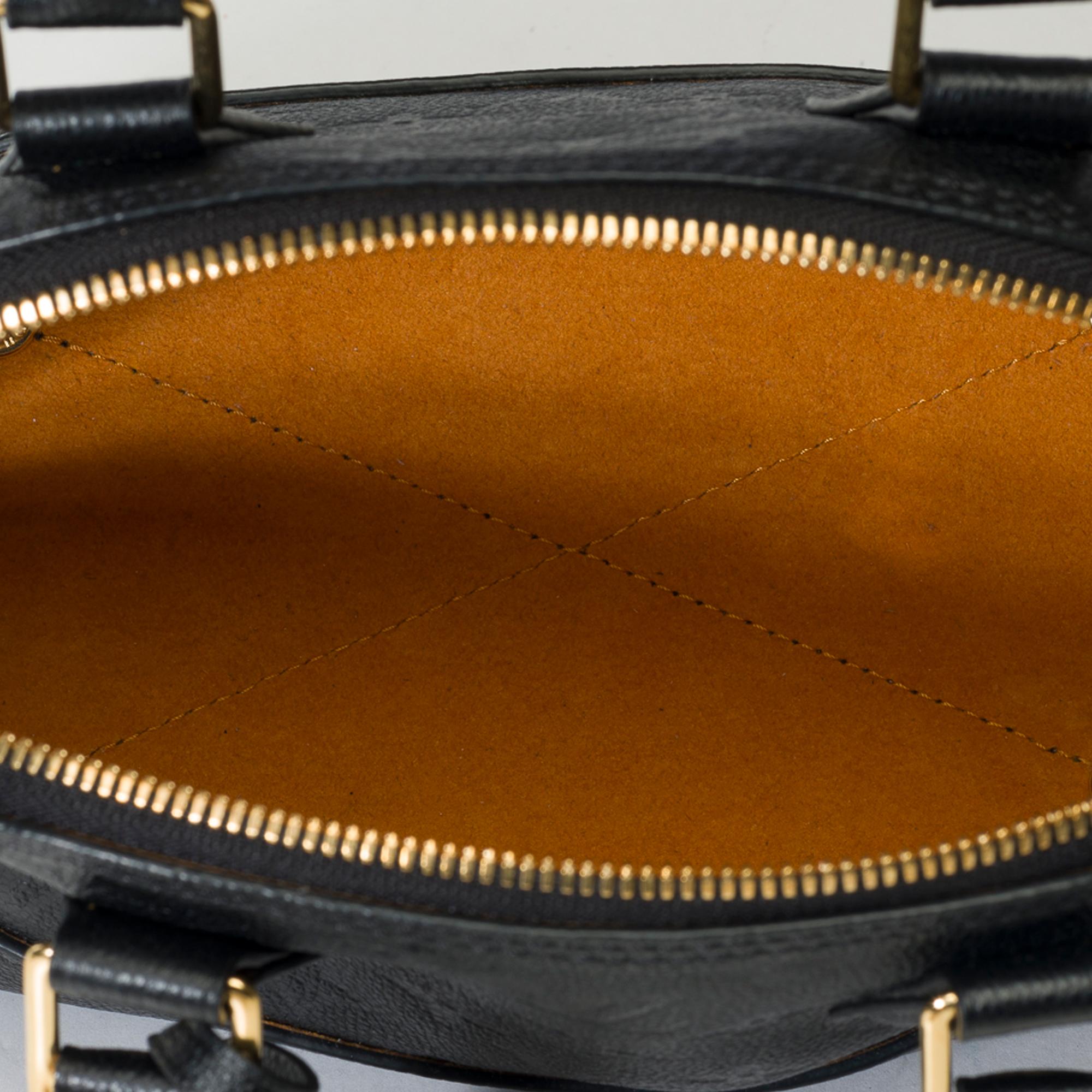 Louis Vuitton Néo Alma Handtaschenriemen aus schwarzem Kalbsleder mit Monogramm , GHW im Angebot 4