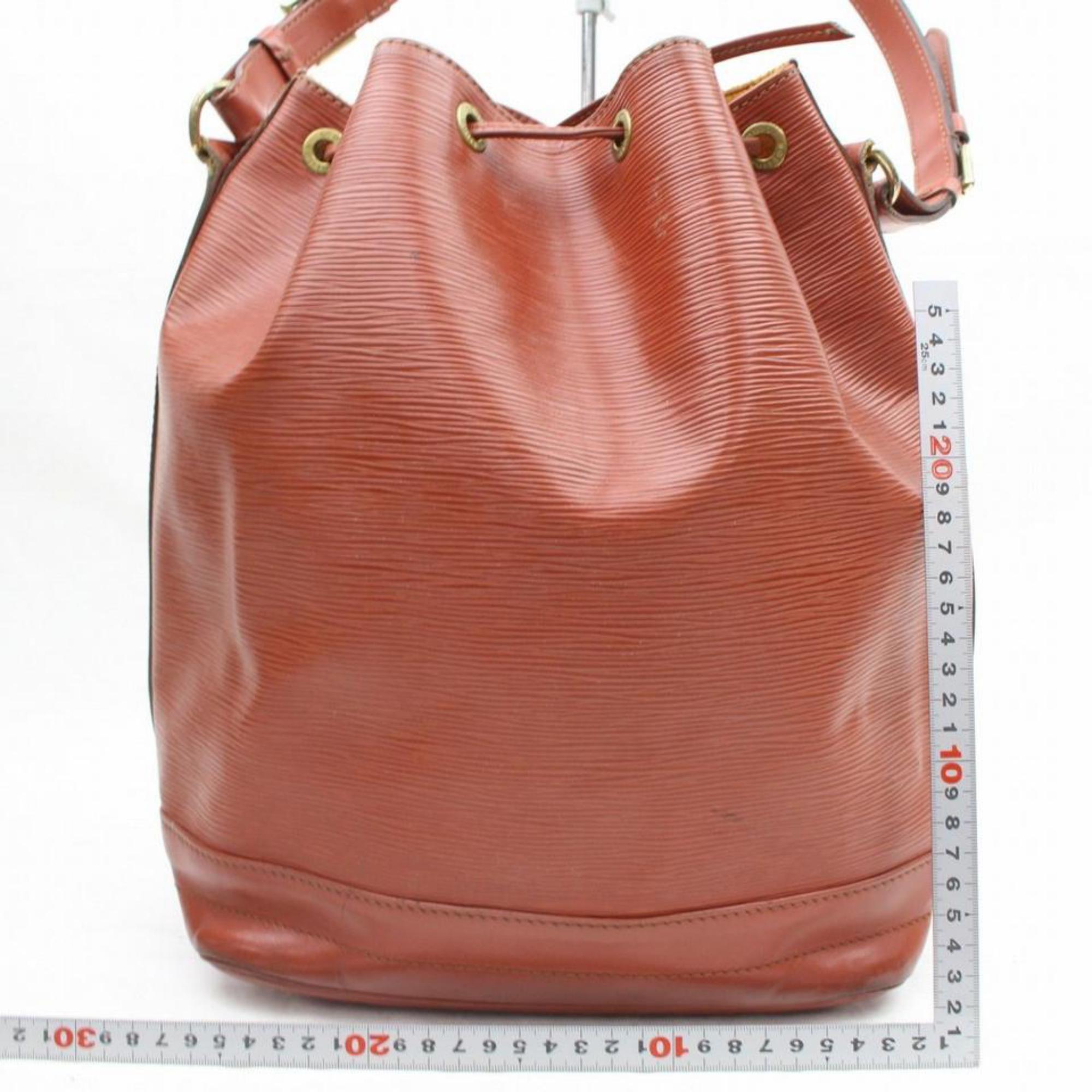 Pink Louis Vuitton Neo Bucket Noe Gm Hobo 869725 Brown Leather Shoulder Bag For Sale