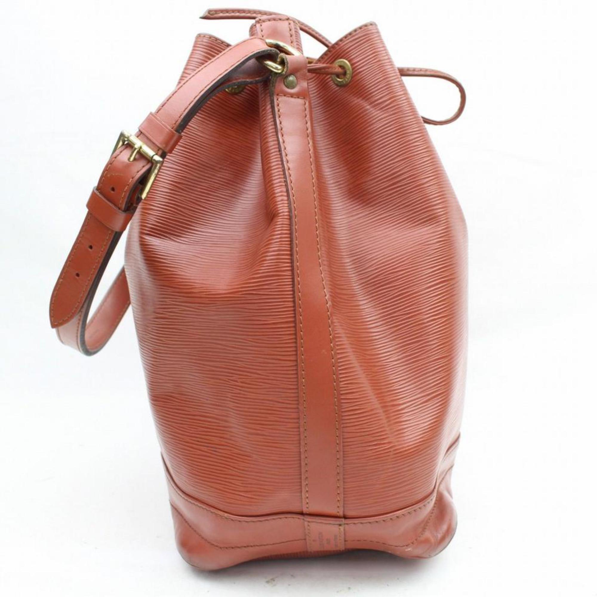Women's Louis Vuitton Neo Bucket Noe Gm Hobo 869725 Brown Leather Shoulder Bag For Sale