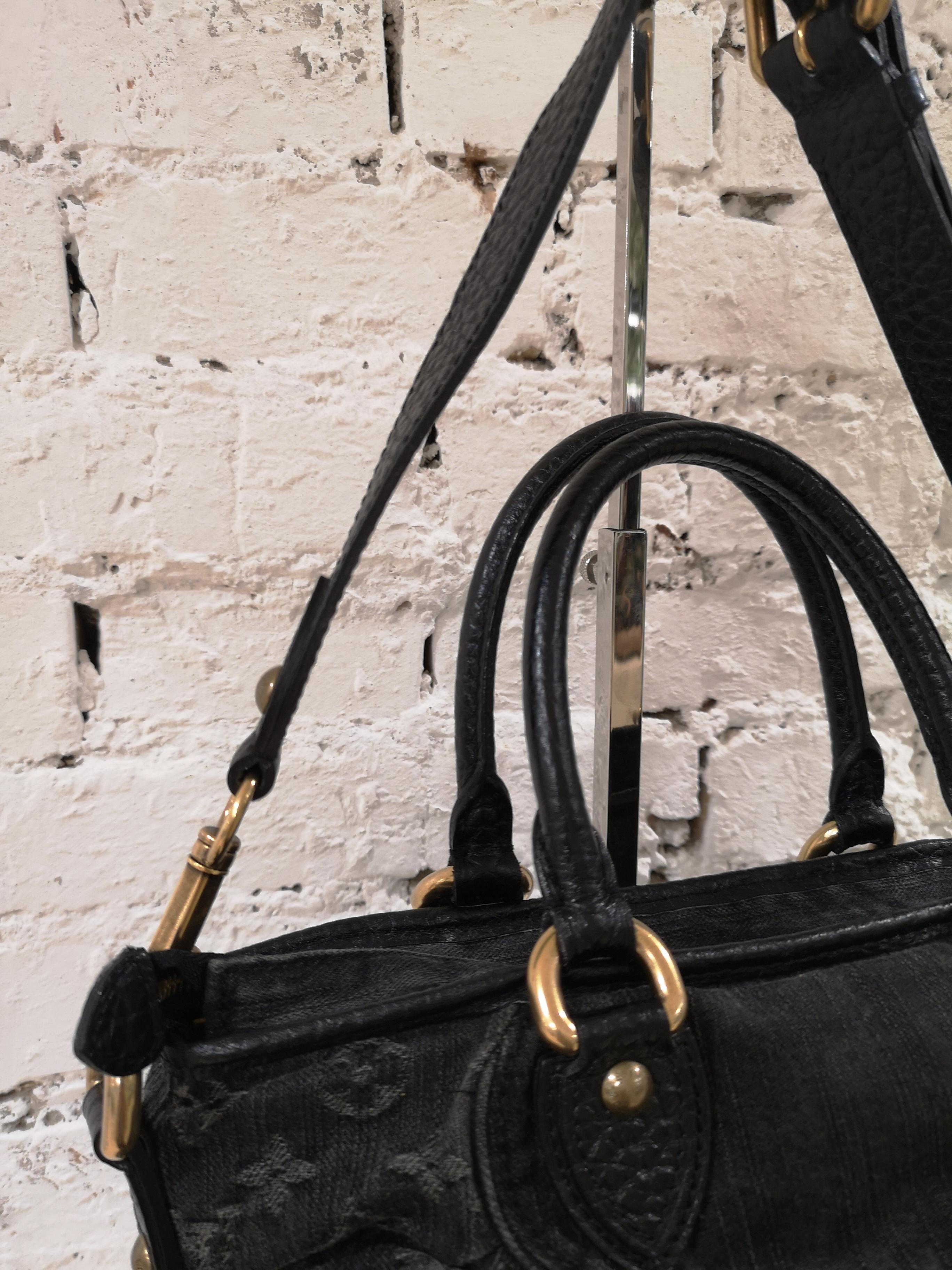 Louis Vuitton Neo Cabby Gm Black Denim Monogram Shoulder Handle Bag 1