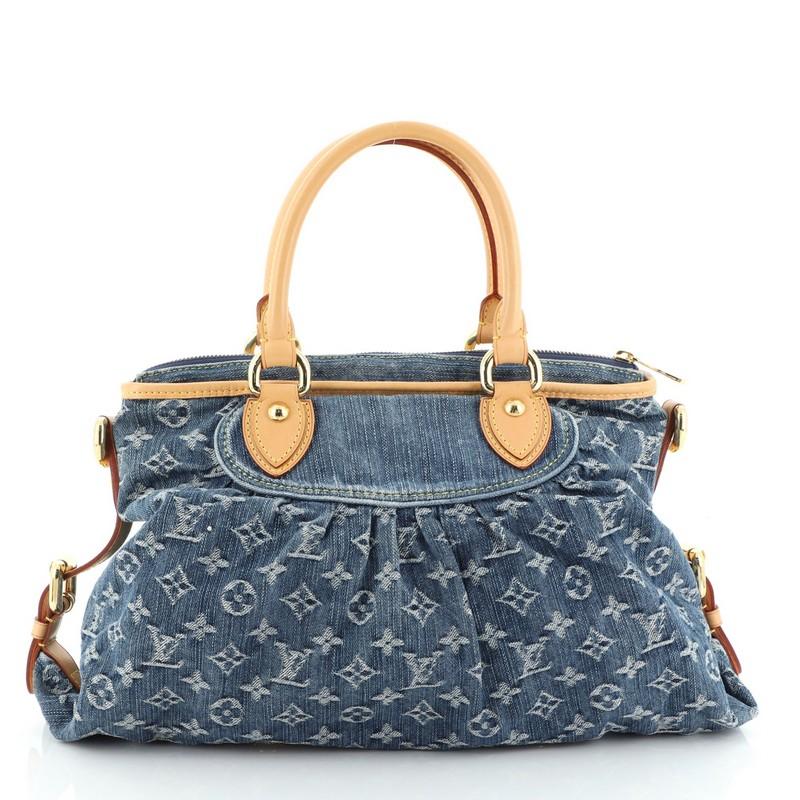 Louis Vuitton  Neo Cabby Handbag Denim MM In Good Condition In NY, NY