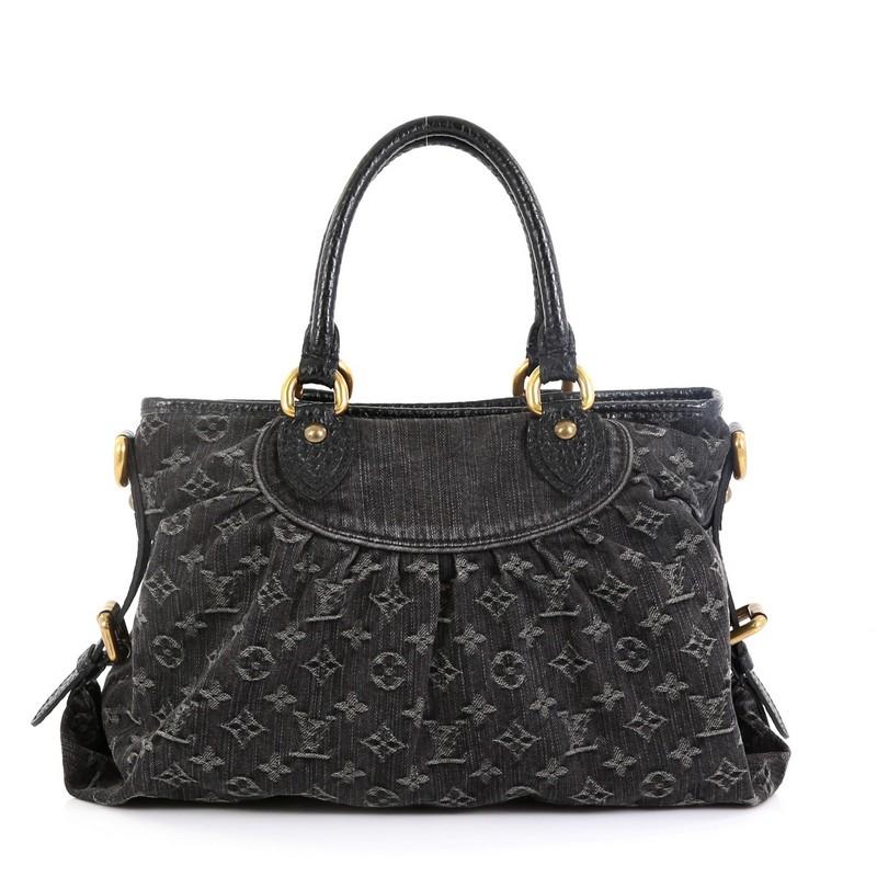 Louis Vuitton Neo Cabby Handbag Denim MM In Good Condition In NY, NY