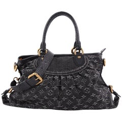 Louis Vuitton Neo Cabby Handbag Denim MM