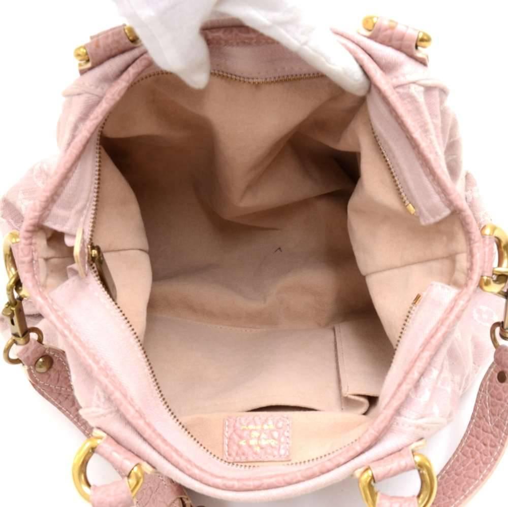 Louis Vuitton Neo Cabby MM Pink Rose Monogram Denim Shoulder Bag 1