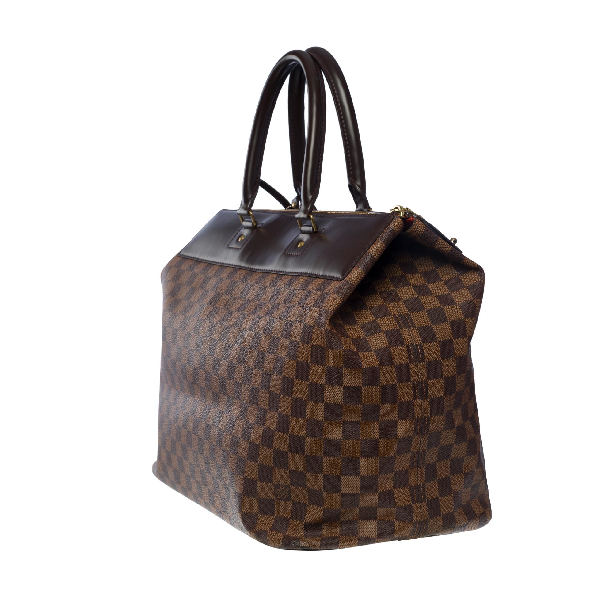 Women's or Men's Louis Vuitton Neo Greenwich travel bag in brown canvas, golden hardware