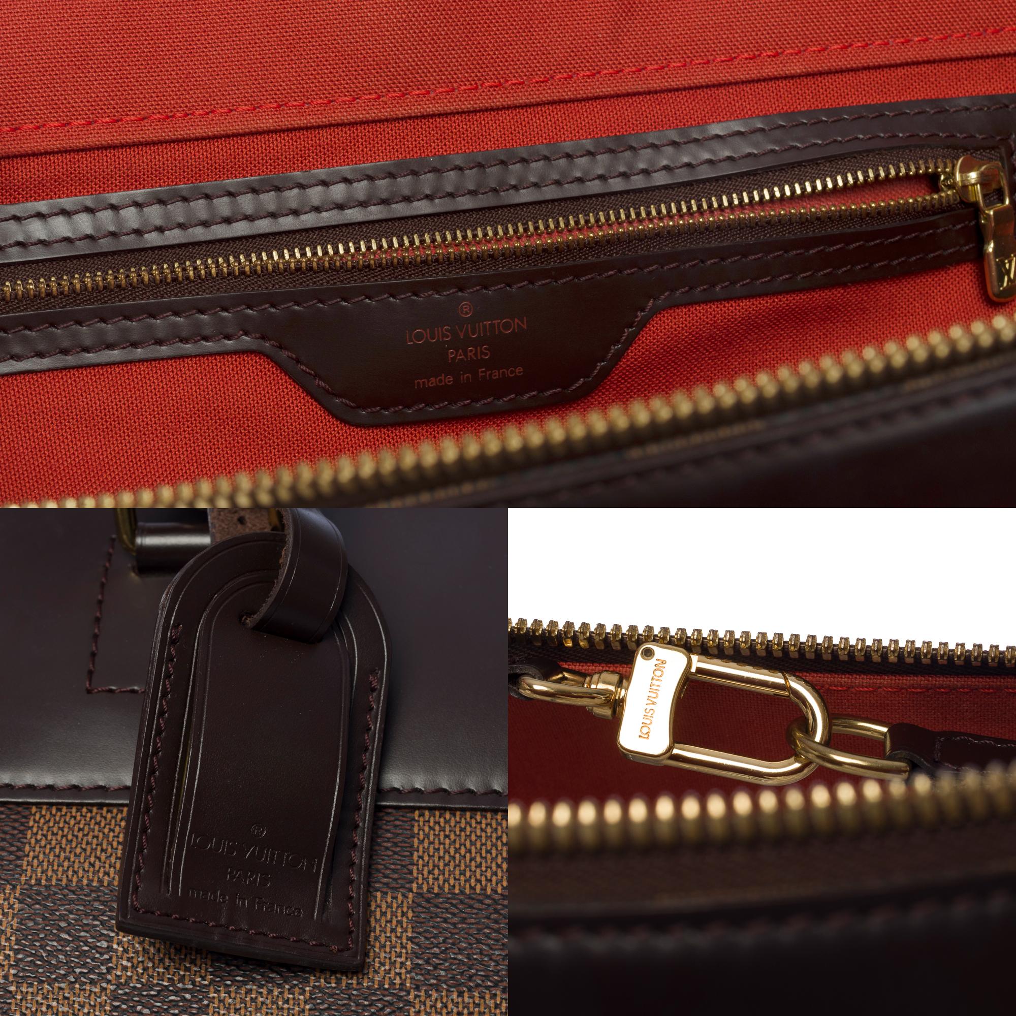 Reisetasche von Louis Vuitton Neo Greenwich aus braunem Segeltuch mit goldenen Beschlägen 1