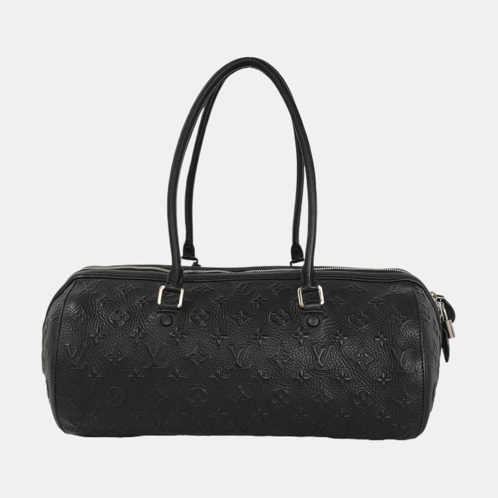 Women's or Men's Louis Vuitton Neo Papillon Revelation GM Black Leather Shoulder Bag with Strap For Sale