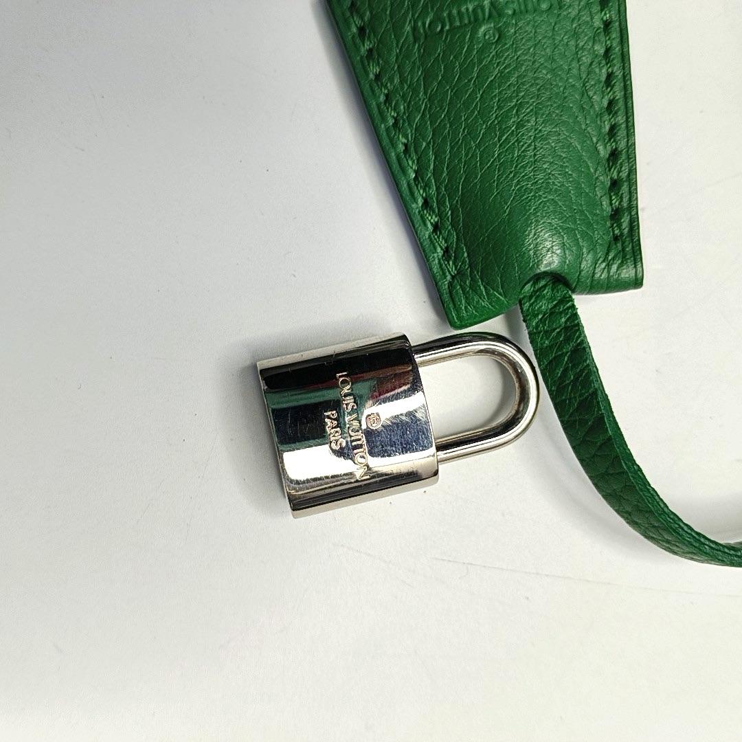 Louis Vuitton Neo Papillon Rivelazione GM Borsa a tracolla in pelle verde con tracolla in vendita 11