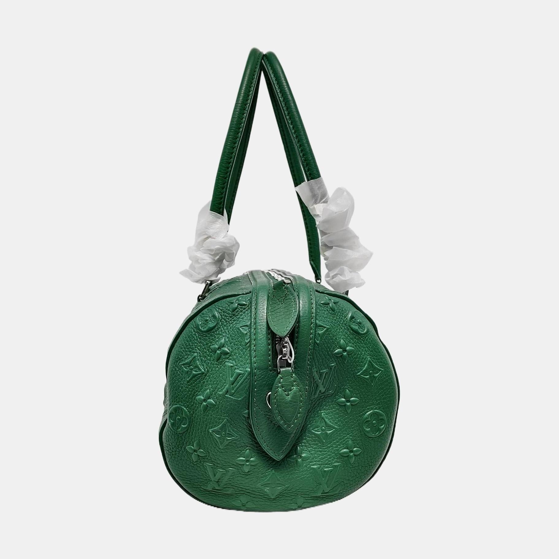 Verde Louis Vuitton Neo Papillon Rivelazione GM Borsa a tracolla in pelle verde con tracolla in vendita