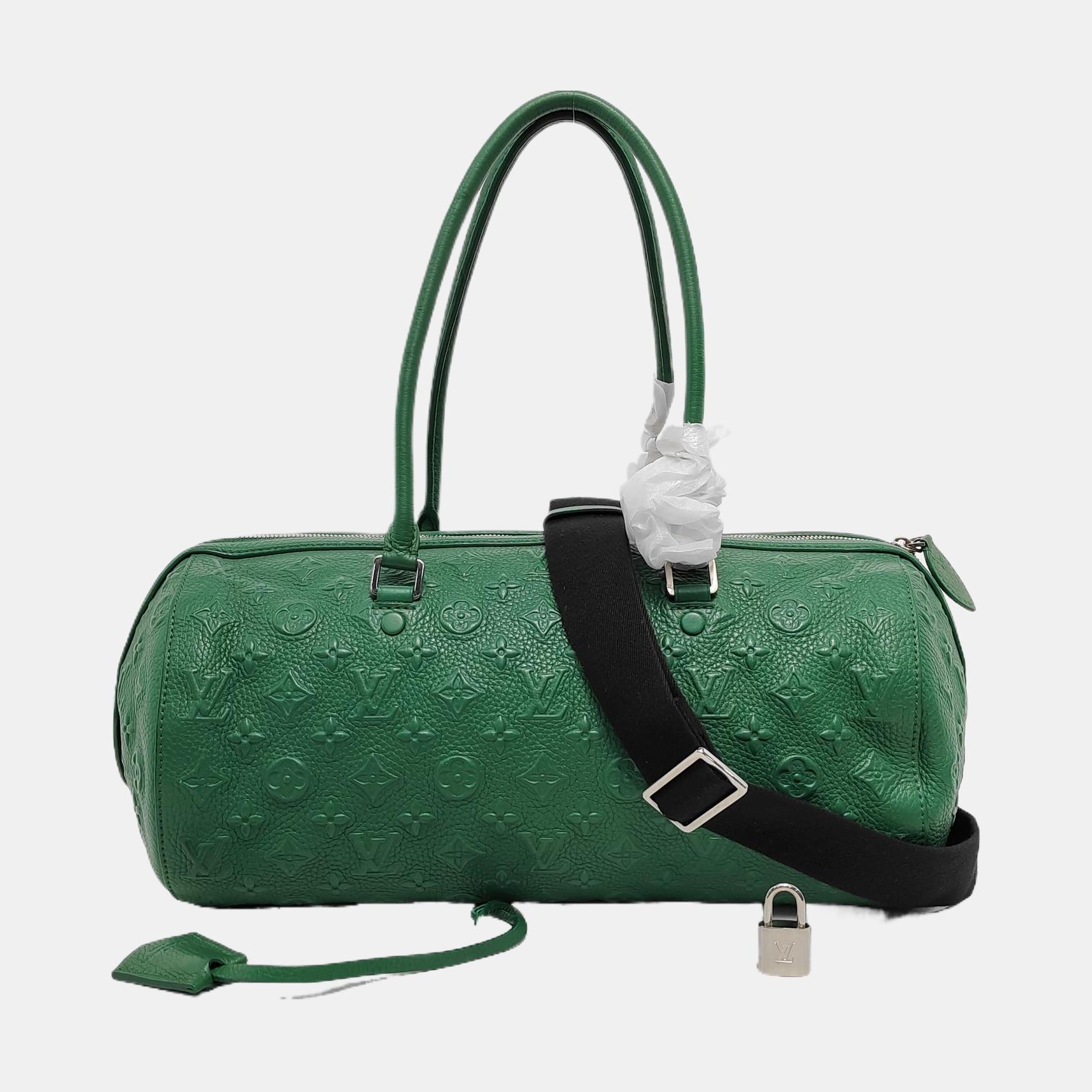 Louis Vuitton Neo Papillon Rivelazione GM Borsa a tracolla in pelle verde con tracolla in vendita 2