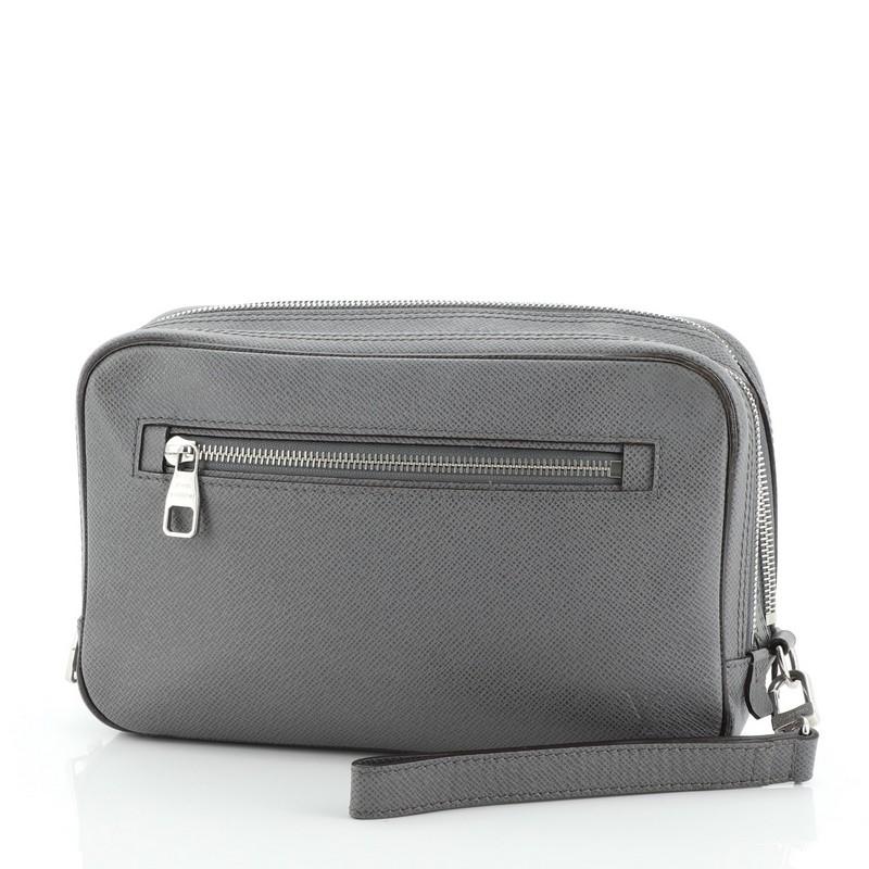 Gray  Louis Vuitton Neo Pavel Handbag Taiga Leather