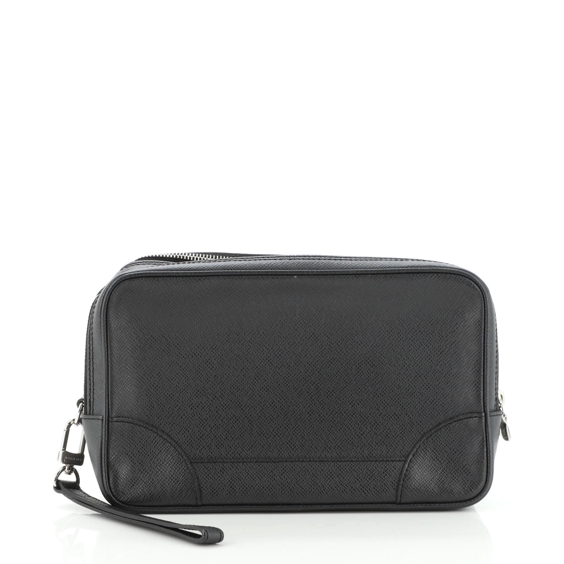 Black Louis Vuitton Neo Pavel Handbag Taiga Leather