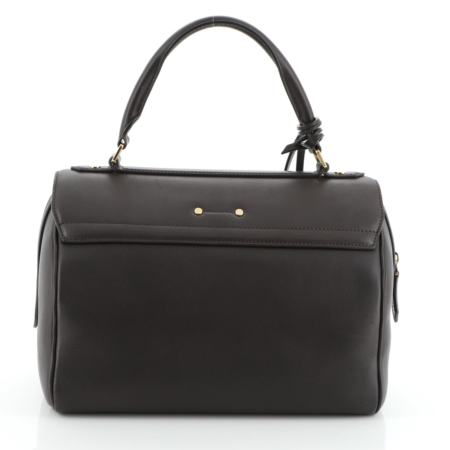 Black Louis Vuitton Neo Speedy Bag Cuir Orfevre Leather PM