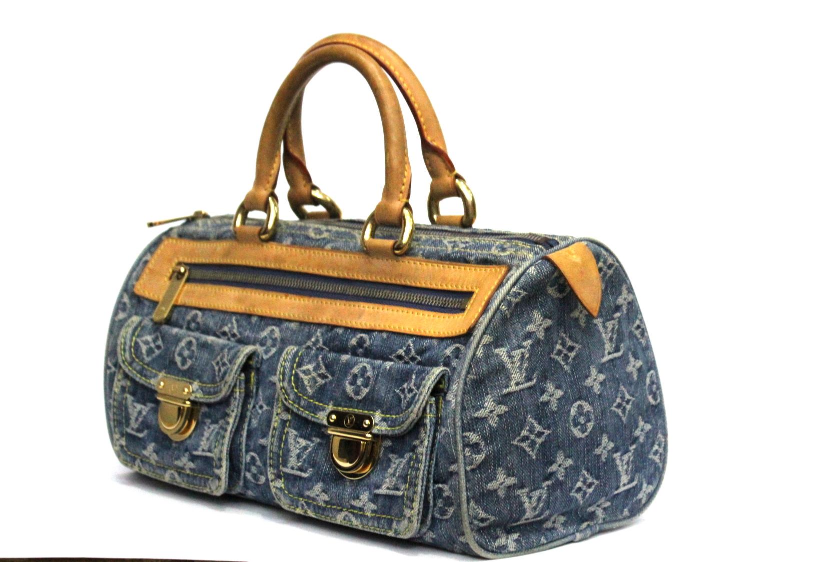 Gray Louis Vuitton Neo Speedy Denim Monogram Canvas