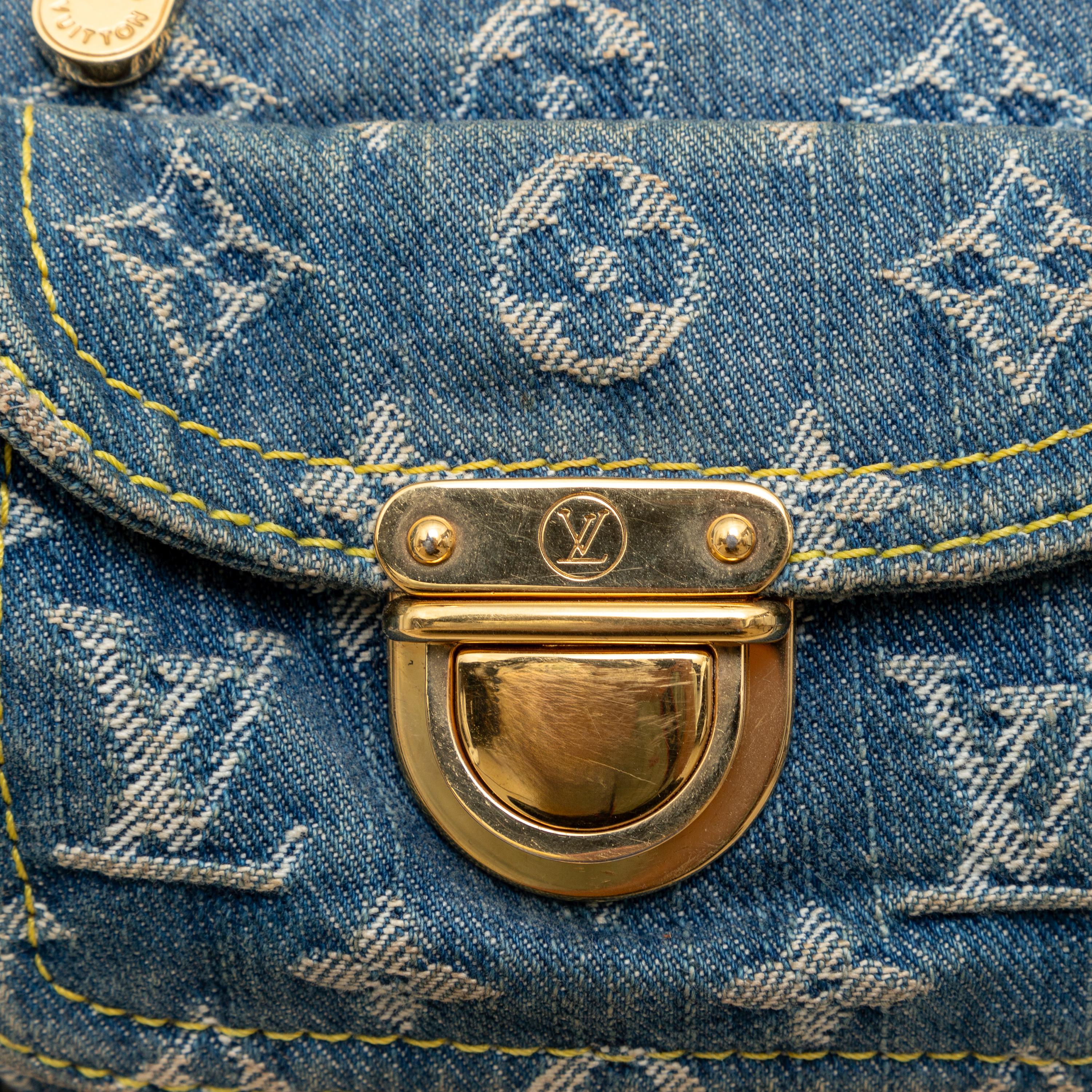 Louis Vuitton Neo Speedy Monogram Denim Handbag - '10s For Sale 5