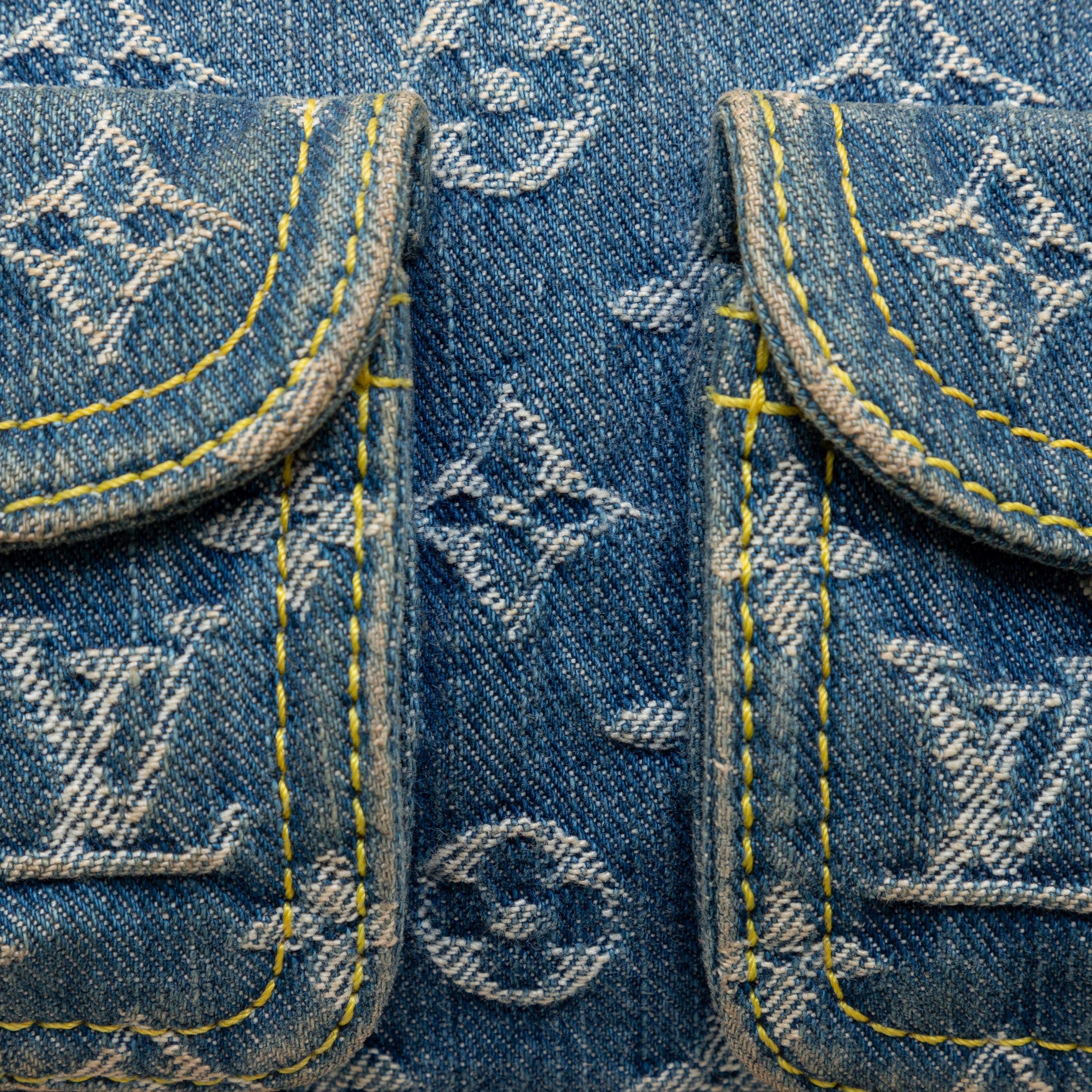 Louis Vuitton Neo Speedy Monogram Denim Handbag - '10s For Sale 6