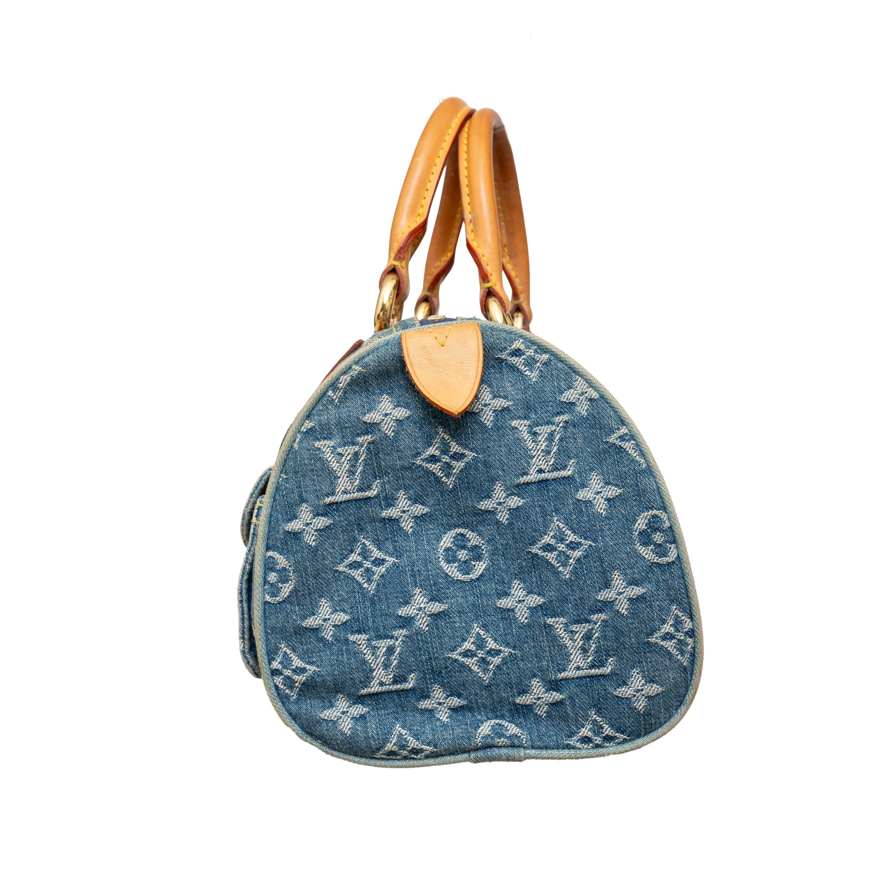 Louis Vuitton Neo Speedy Monogram Denim Handbag - '10s In Good Condition For Sale In Milano, IT