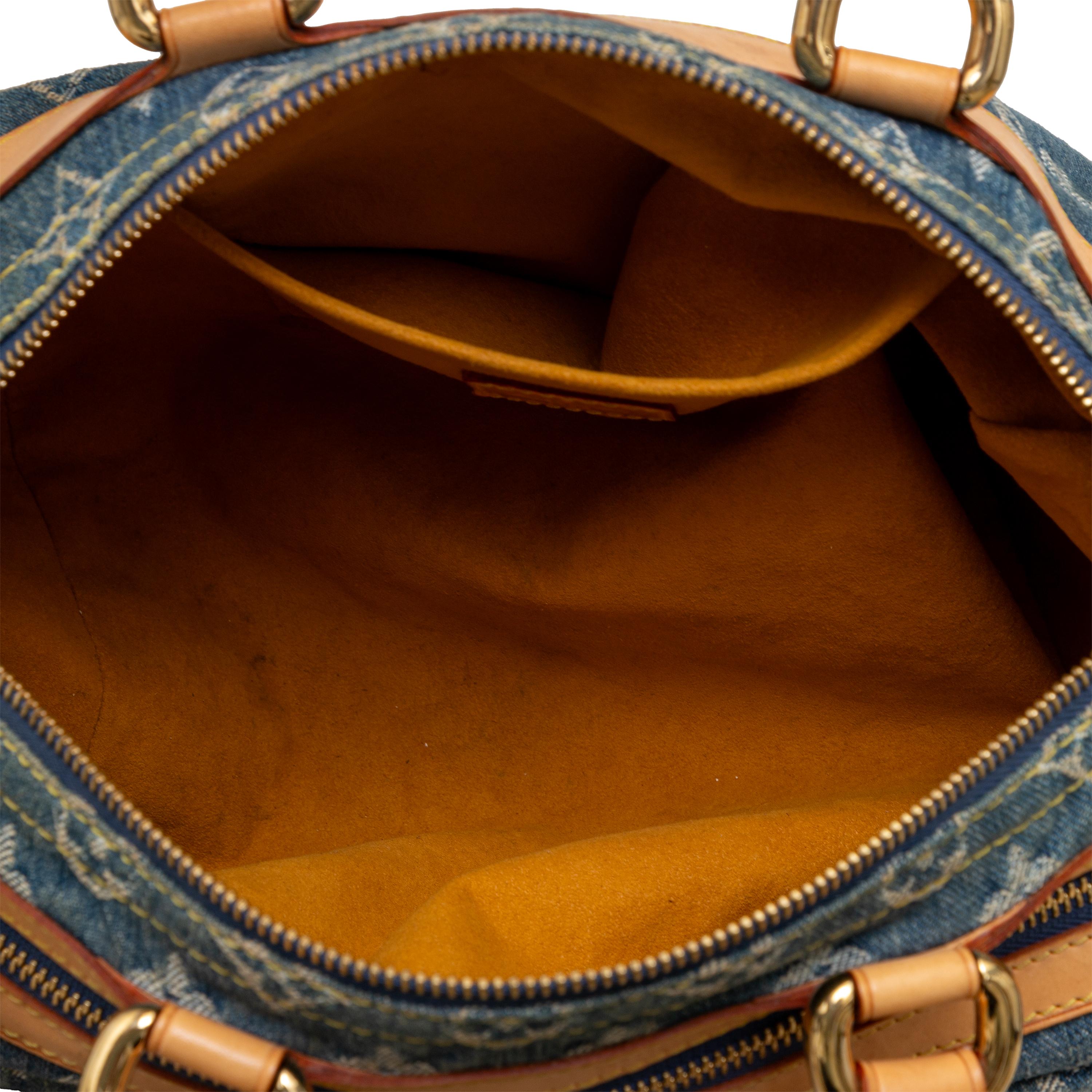 Louis Vuitton Neo Speedy Monogram Denim Handbag - '10s For Sale 3