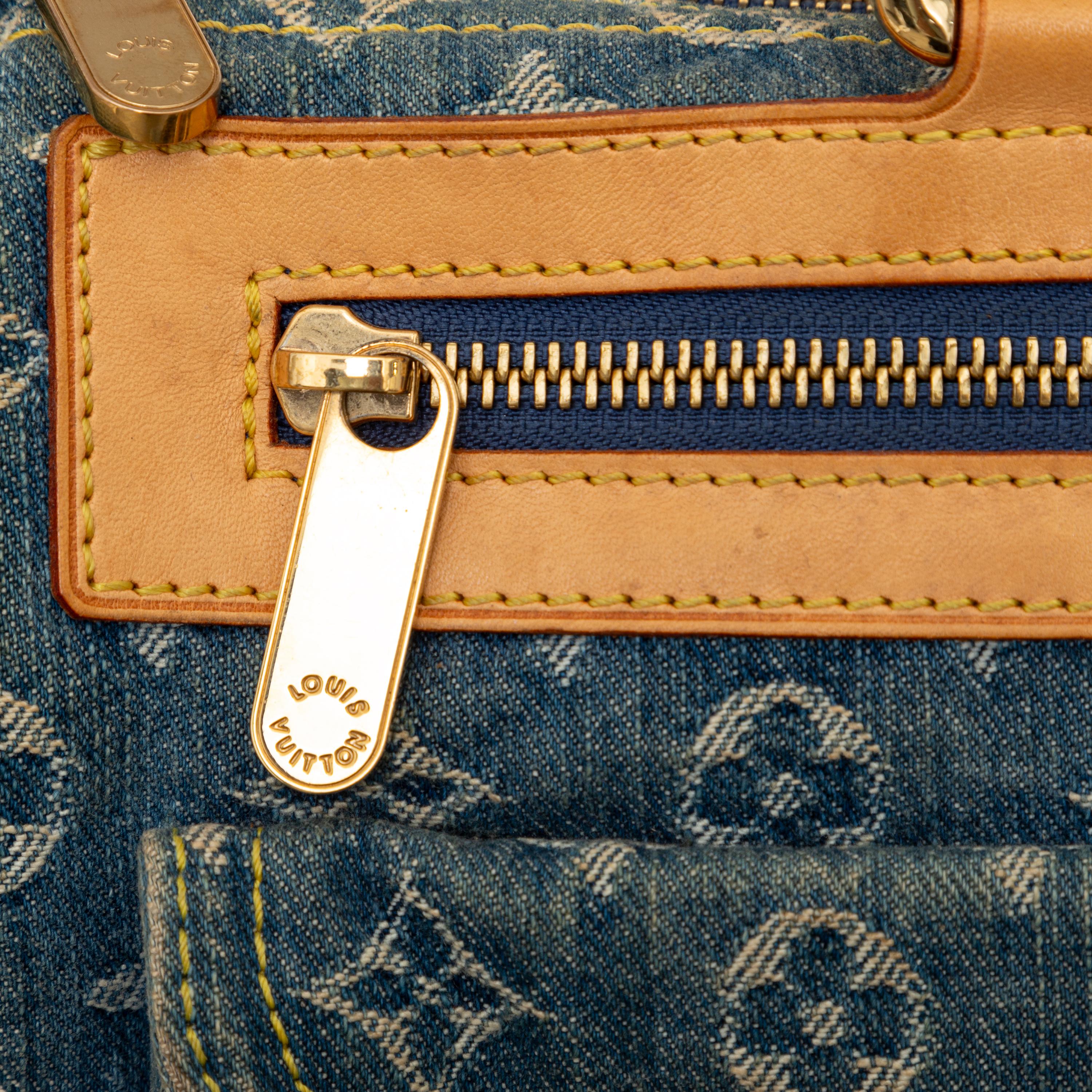 Louis Vuitton Neo Speedy Monogram Denim Handbag - '10s For Sale 4