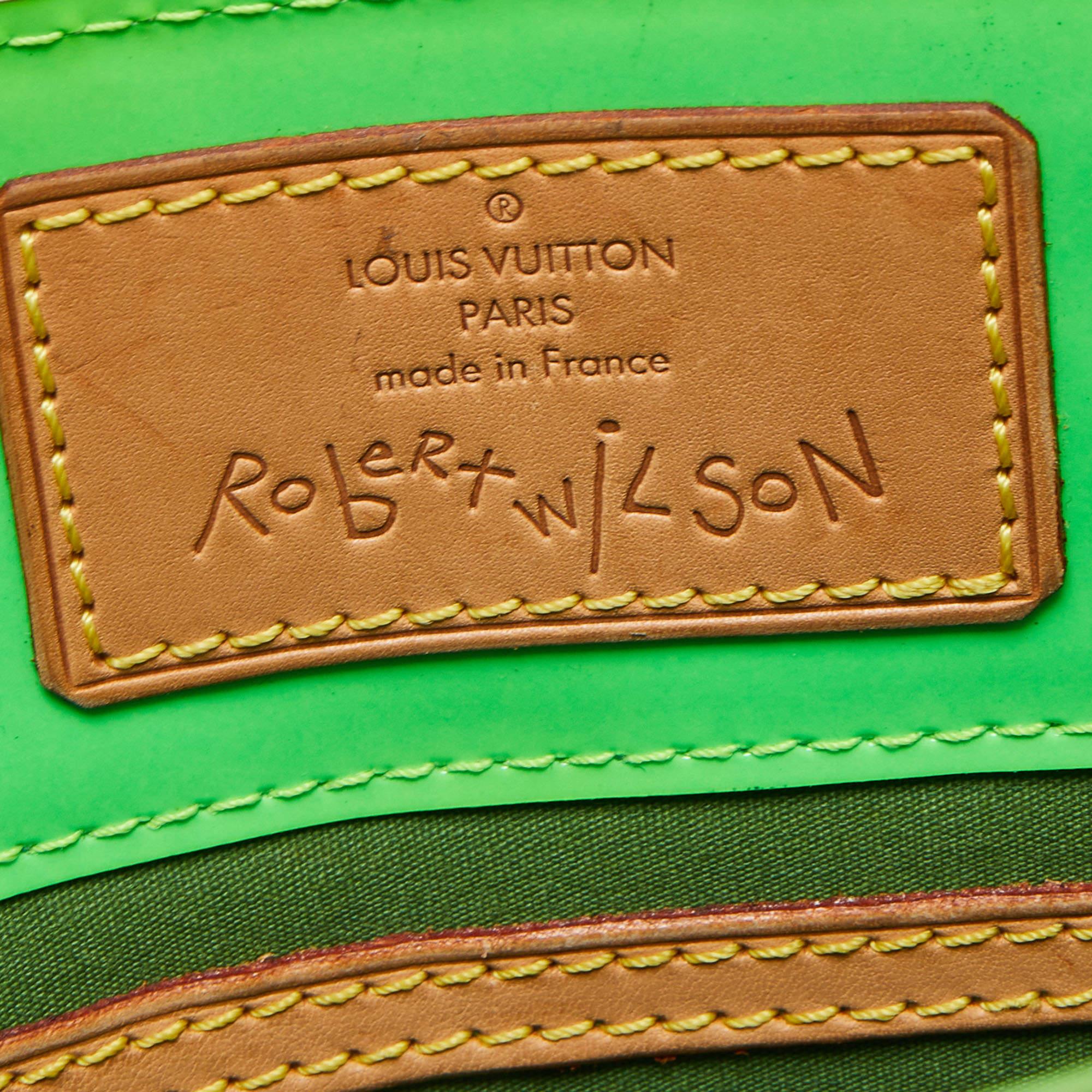 Louis Vuitton Neon Green Monogram Vernis Robert Wilson Reade PM Bag 5