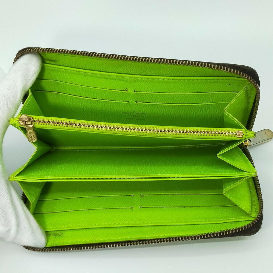 Louis Vuitton Neon Green Stephen Sprouse Graffiti Long Zippy Wallet Zip Around For Sale 2