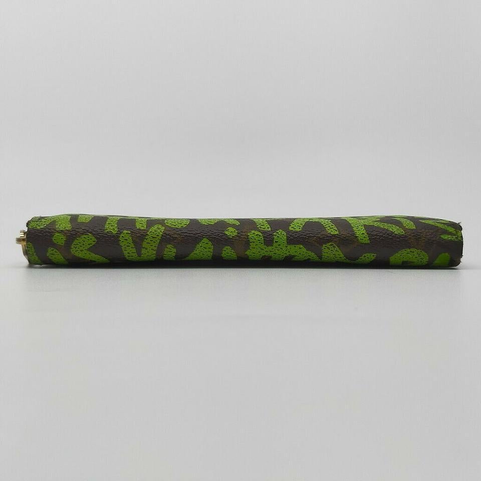Louis Vuitton Verde Neón Stephen Sprouse Cartera larga con cremallera Graffiti Zip Around 7
