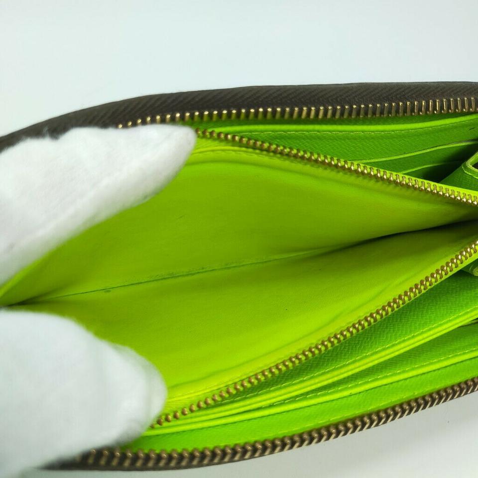 De las mujeres Louis Vuitton Verde Neón Stephen Sprouse Cartera larga con cremallera Graffiti Zip Around