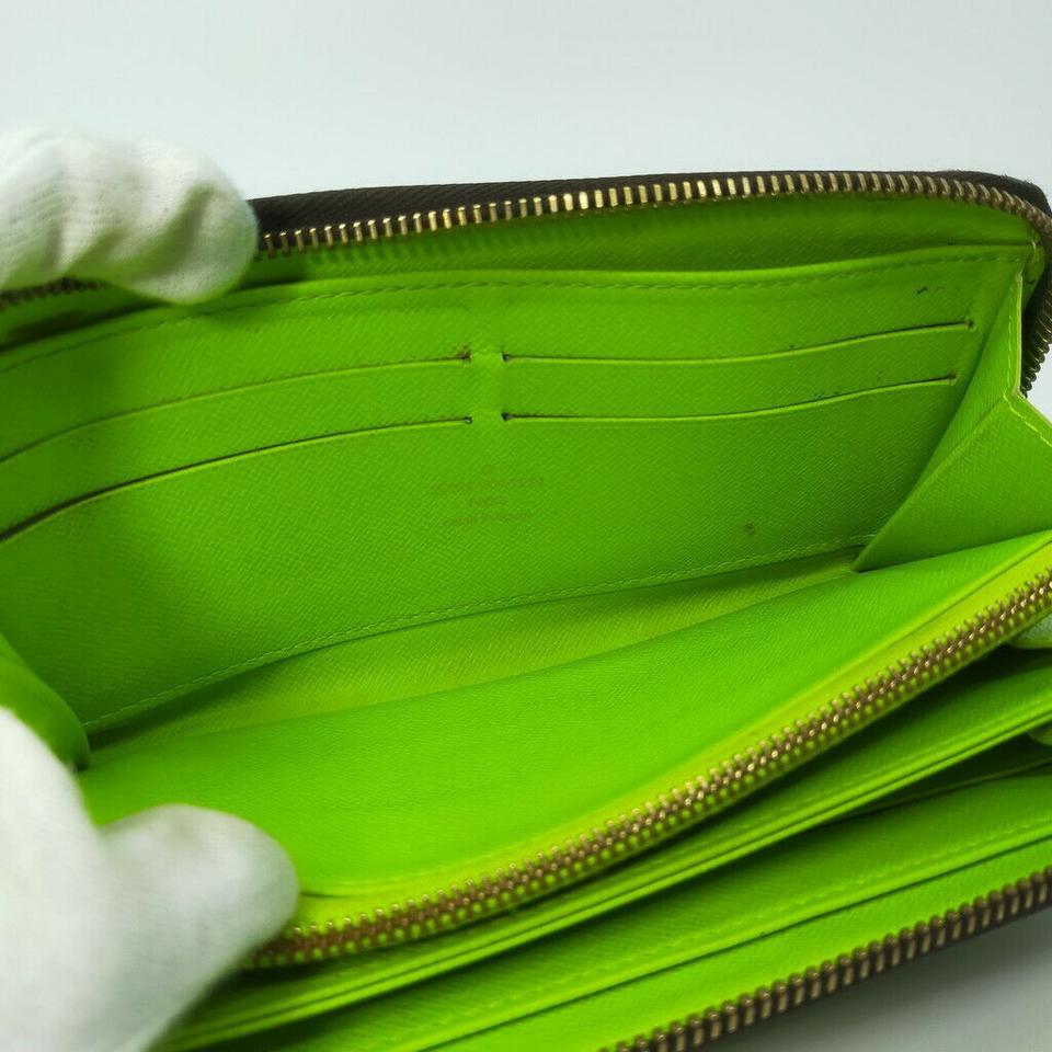 Louis Vuitton Neon Green Stephen Sprouse Graffiti Long Zippy Wallet Zip Around For Sale 1