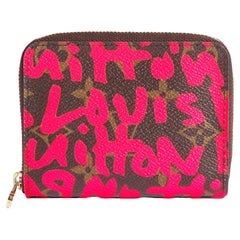 Louis Vuitton Neon Pink Monogram Coated Canvas Stephen Sprouse Compact Wallet 
