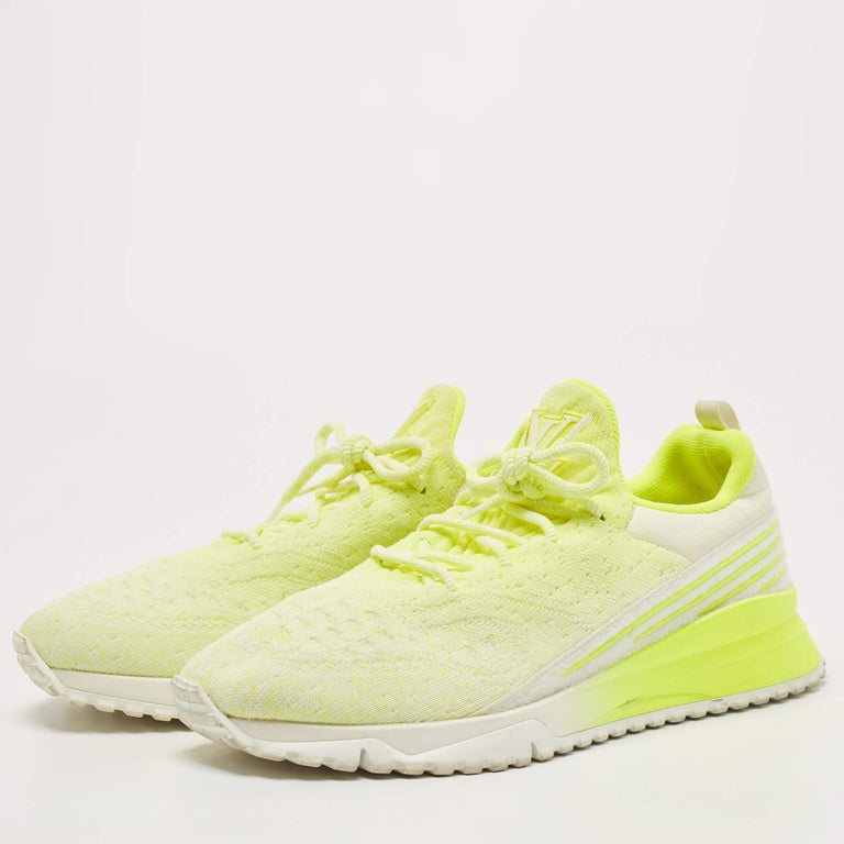 Louis Vuitton Neon Yellow Knit Fabric V.N.R Sneakers Size 41 at 1stDibs