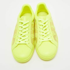 Louis Vuitton Neon Yellow Leather and Monogram Embroidered Mesh Luxembourg