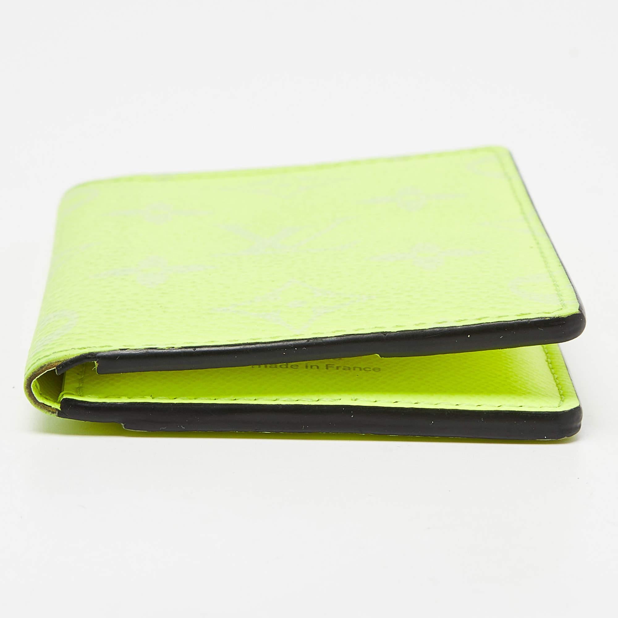 Louis Vuitton Neon Yellow Monogram Canvas Pocket Organizer 5