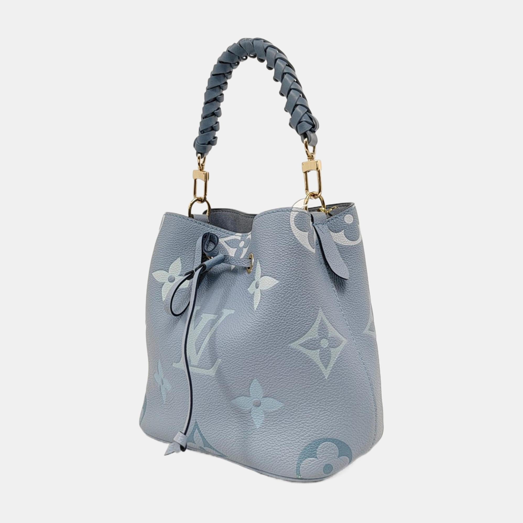 Gray Louis Vuitton Néonéo BB Giant Monogram Blue Leather