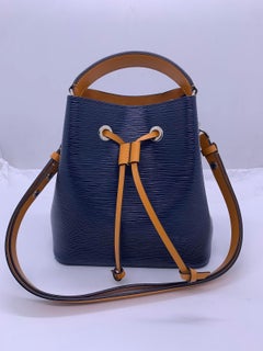 Louis Vuitton NeoNoe BB Bucket Bag Epi Leather Indigo Safran Crossbody