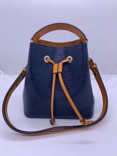 Louis Vuitton NeoNoe BB Bucket Bag Epi Leather Indigo Safran Crossbody