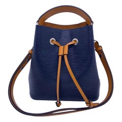 Louis Vuitton NeoNoe BB Bucket Bag Epi Leather Indigo Safran Crossbody