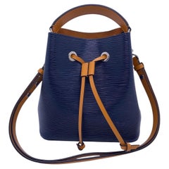 Louis Vuitton NeoNoe BB Bucket Bag Epi Leather Indigo Safran Crossbody