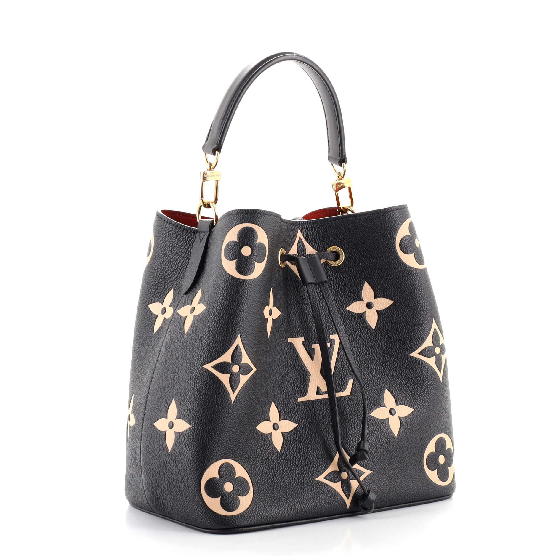 Louis Vuitton Louis Vuitton NeoNoe Handtasche Bicolor Monogramm Empreinte Riesen MM (Schwarz)