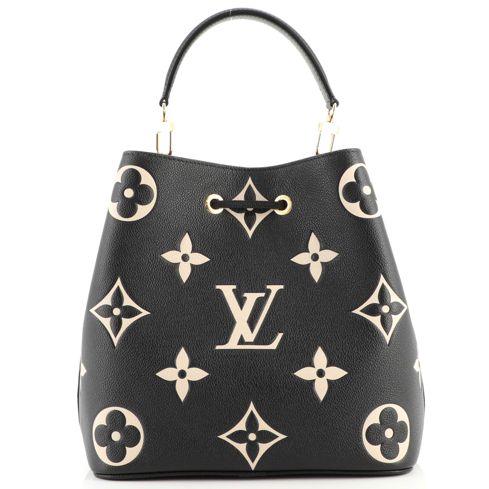 Women's or Men's Louis Vuitton NeoNoe Handbag Bicolor Monogram Empreinte Giant MM