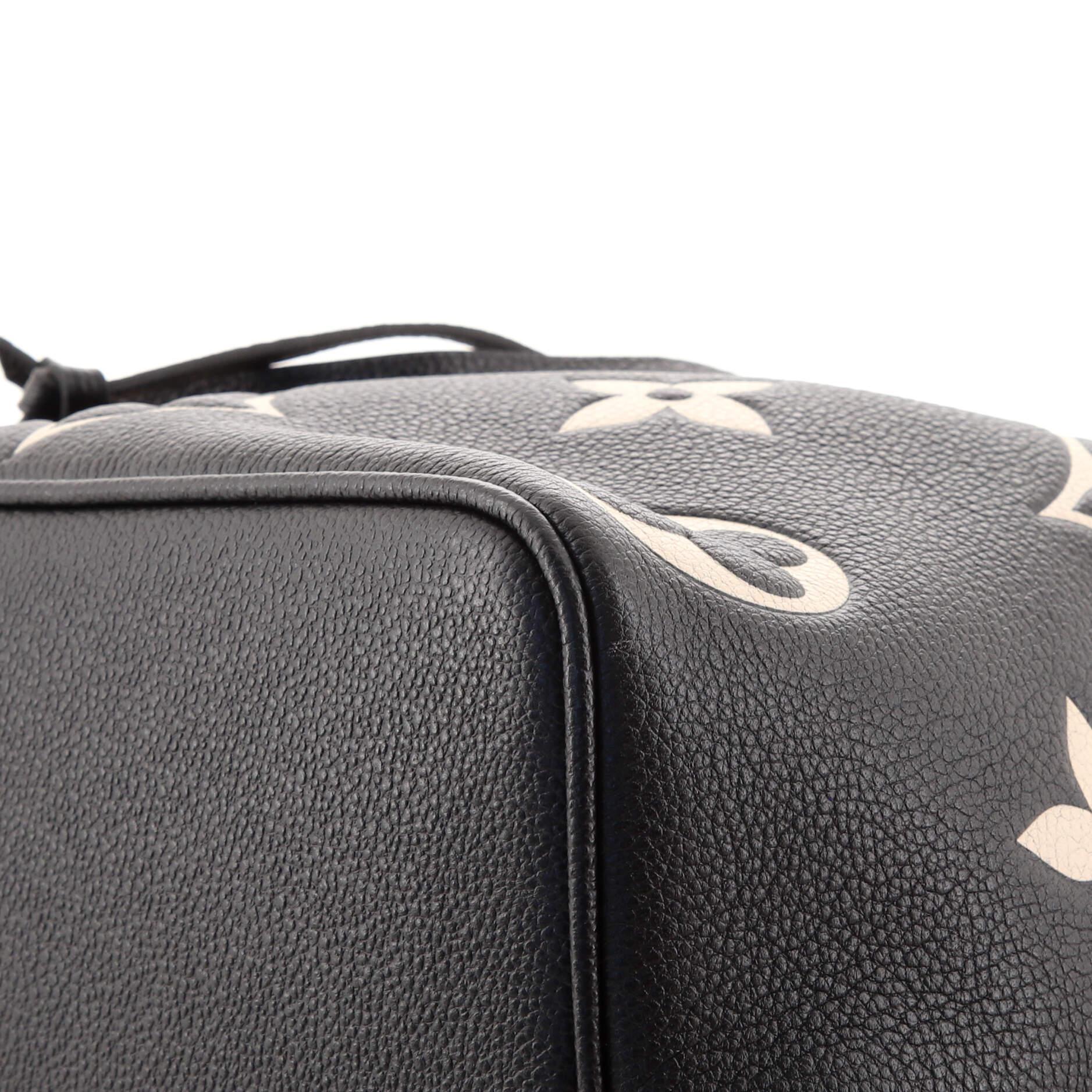 Black Louis Vuitton NeoNoe Handbag Bicolor Monogram Empreinte Giant MM