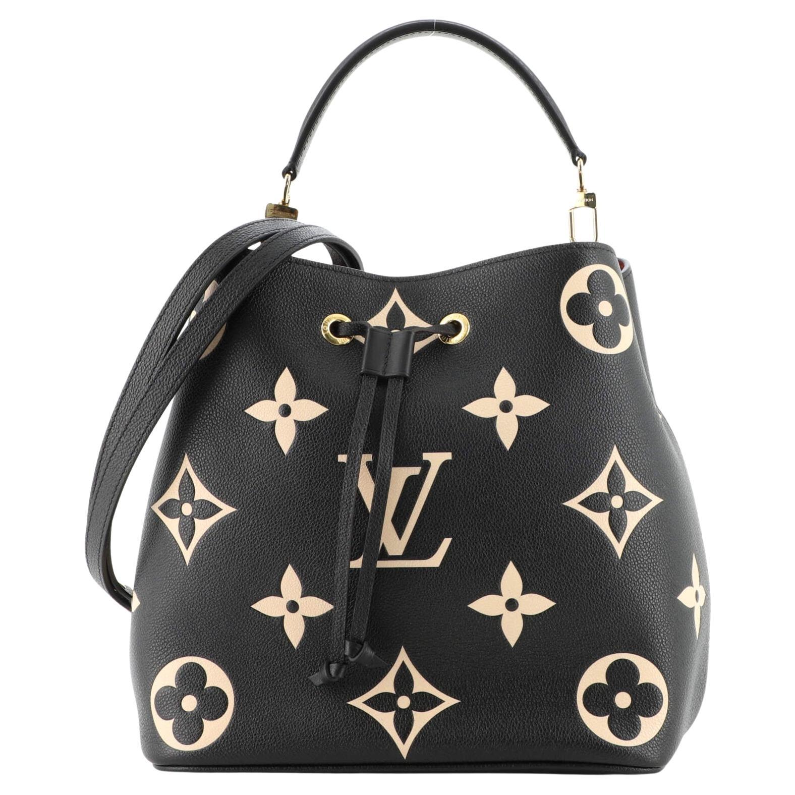 Louis Vuitton NeoNoe Handbag Bicolor Monogram Empreinte Giant MM