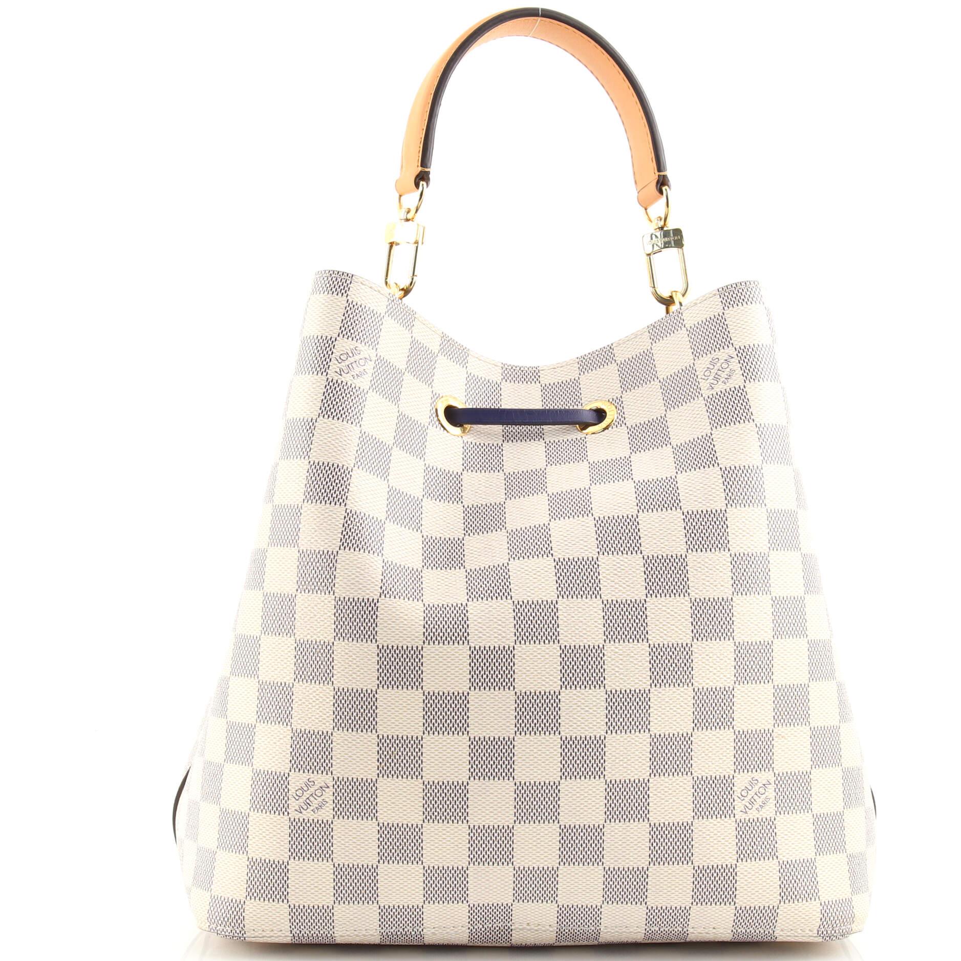 Louis Vuitton NeoNoe Handbag Damier with Braided Detail MM In Good Condition In NY, NY