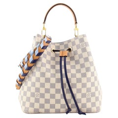 Louis Vuitton RARE Limited Edition Black and White Damier Canvas NeoNoe Bag  For Sale at 1stDibs