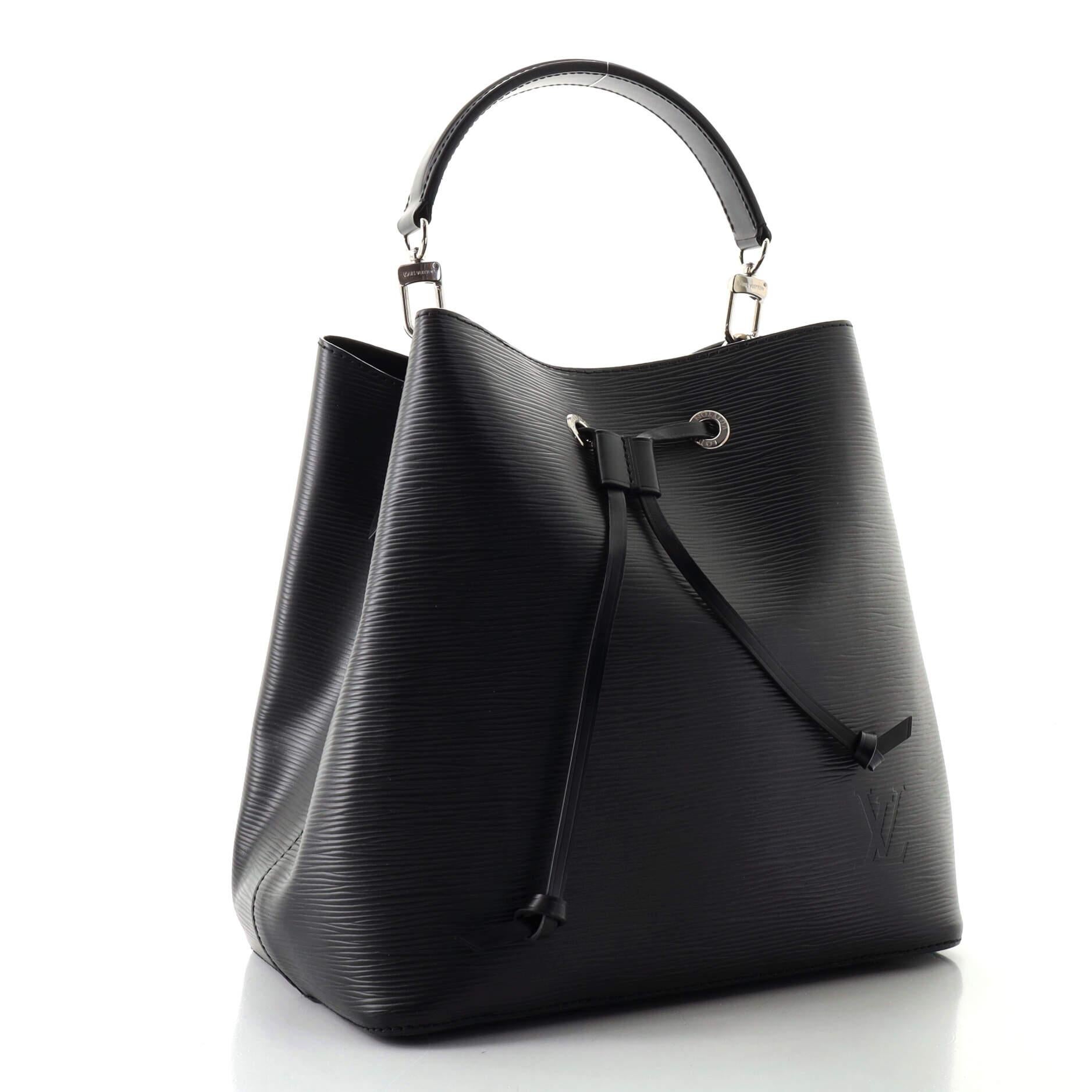 Black Louis Vuitton NeoNoe Handbag Epi Leather MM