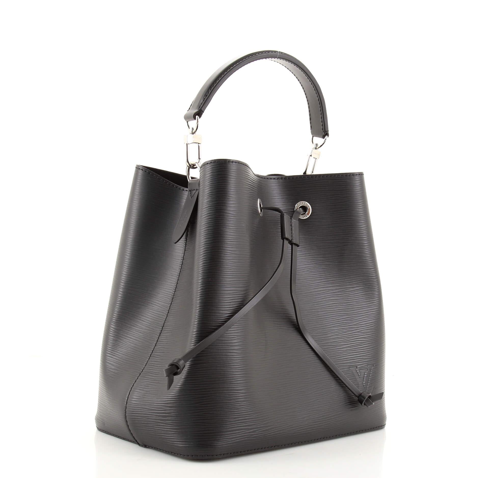 Black Louis Vuitton NeoNoe Handbag Epi Leather MM