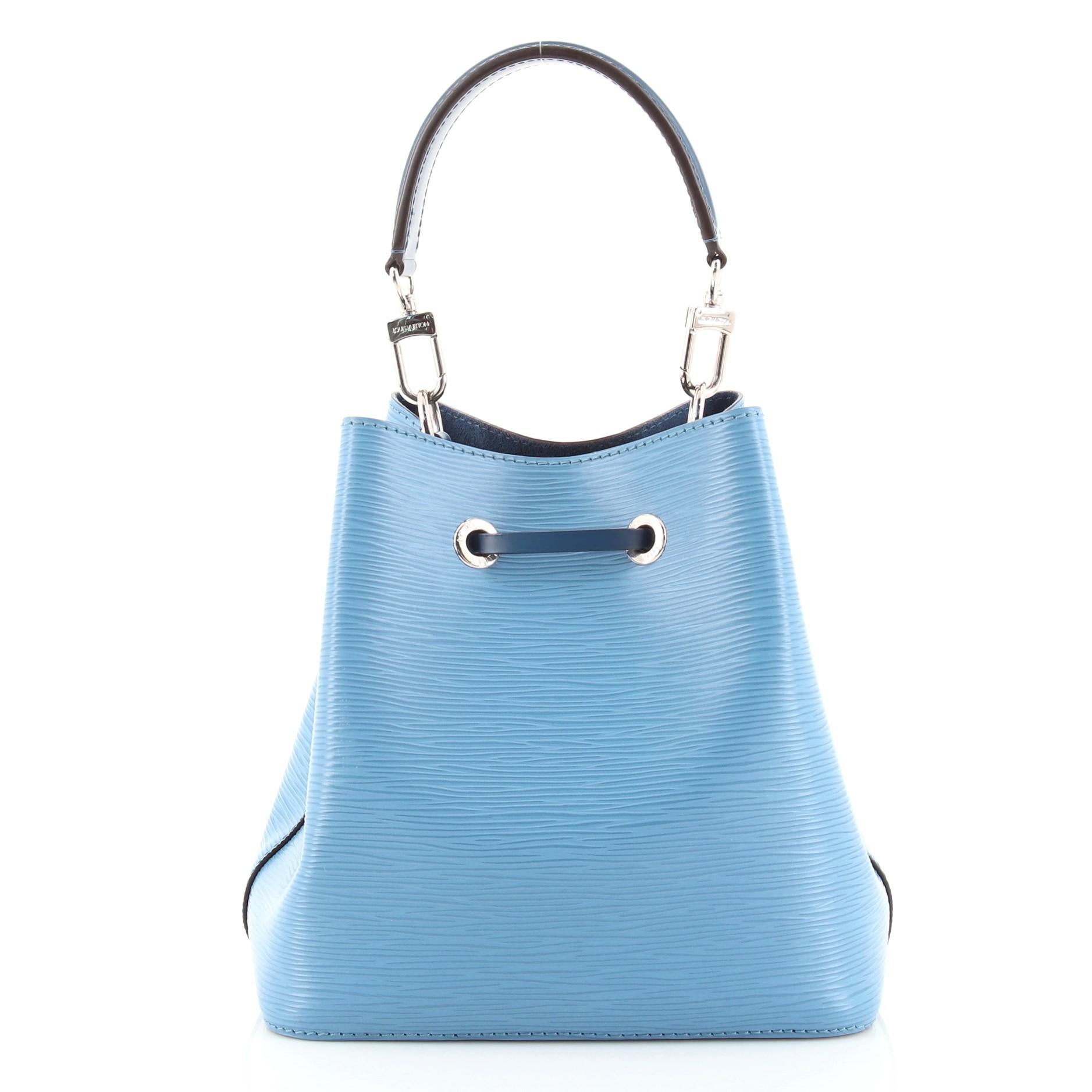 Blu Louis Vuitton Borsa NeoNoe in pelle Epi con cinturino in jacquard con logo BB