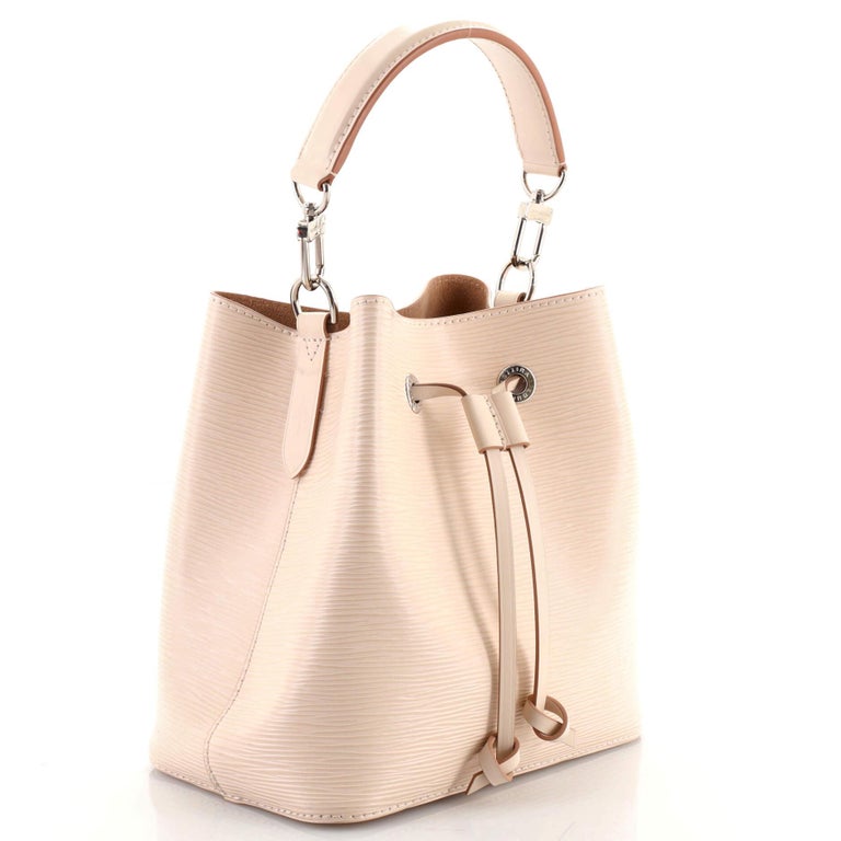 Louis Vuitton NeoNoe Handbag Epi Leather with Logo Jacquard Strap BB Pink  221763147