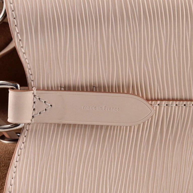 Louis Vuitton Cluny BB Handbag Jacquard Strap Epi Leather Silver