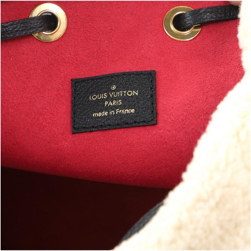 Louis Vuitton NeoNoe Handbag Leather and Monogram Teddy Shearling MM 2